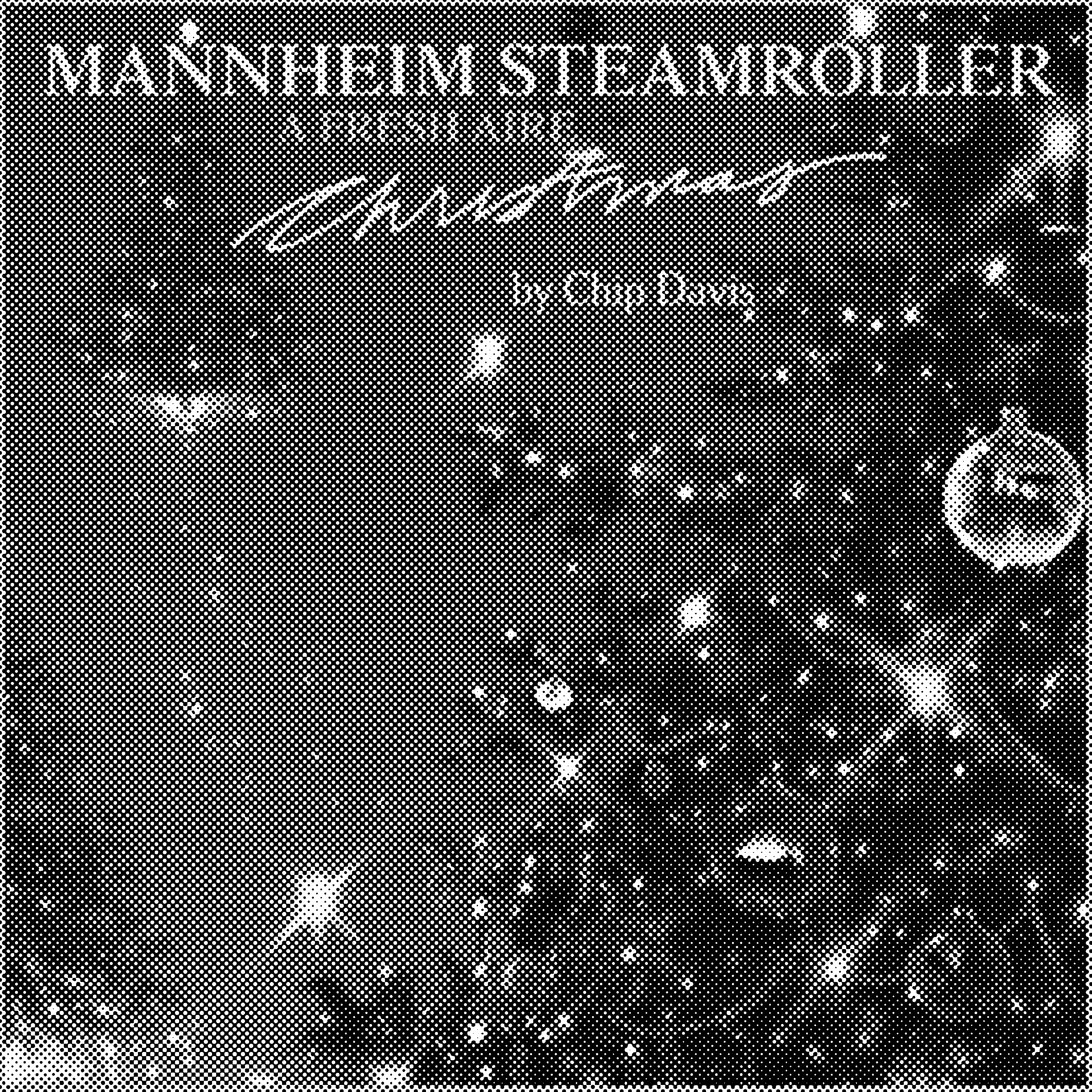 Black and white album cover of Mannheim Steamroller's "Christmas"