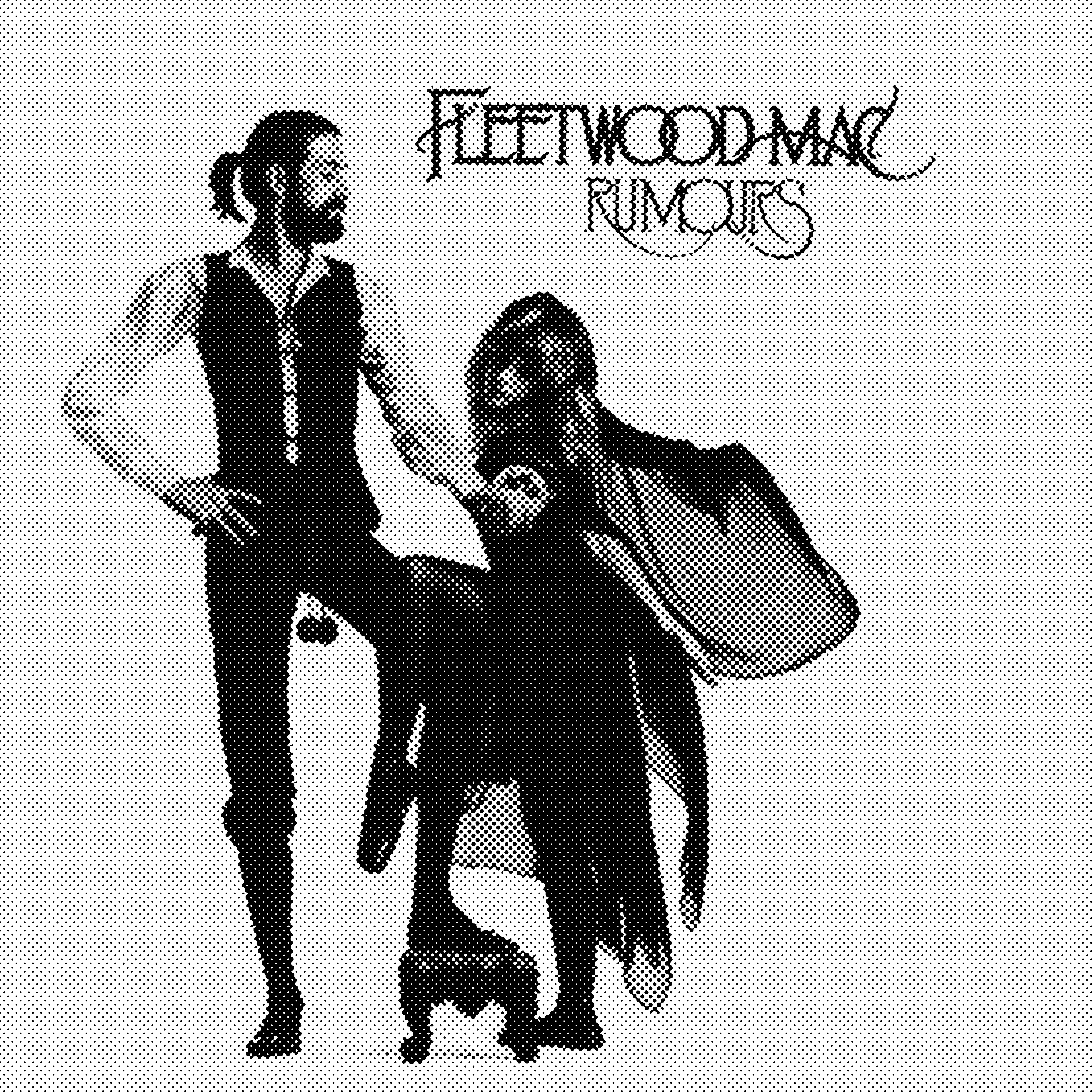 Black and white Fleetwood Mac Album Cover of "Rumours"